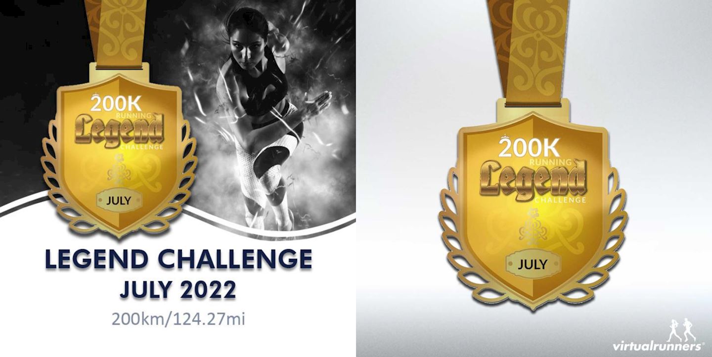 200km running legend virtual challenge july