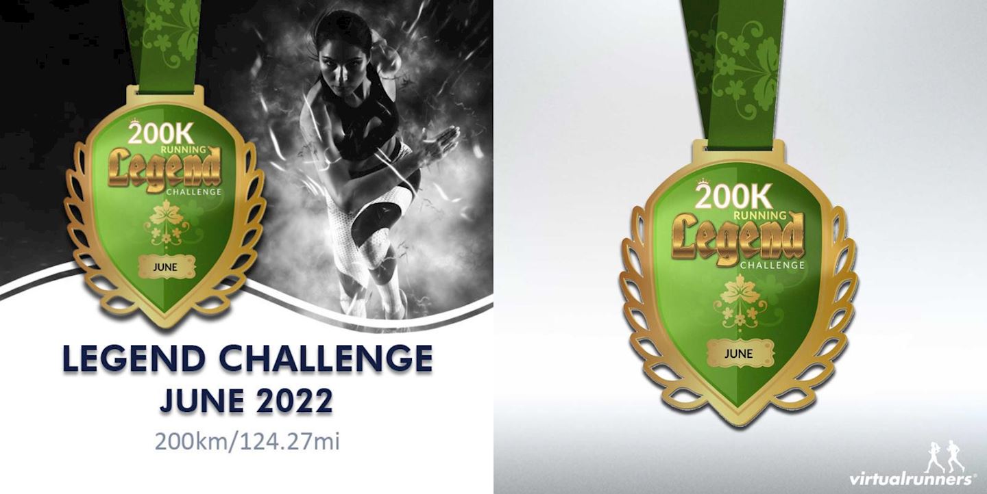 200km running legend virtual challenge june