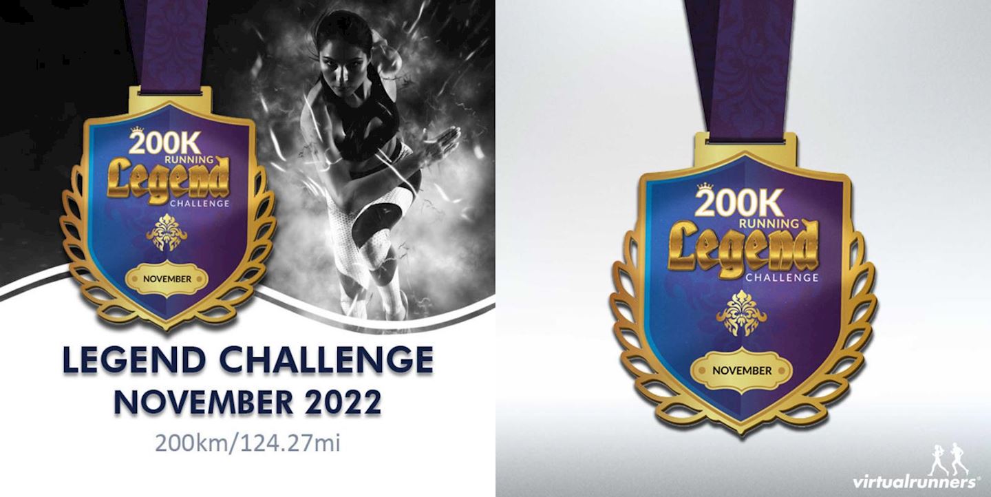 200km running legend virtual challenge november