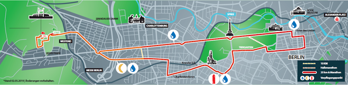 S 25 Berlin MAPA DEL RECORRIDO DE