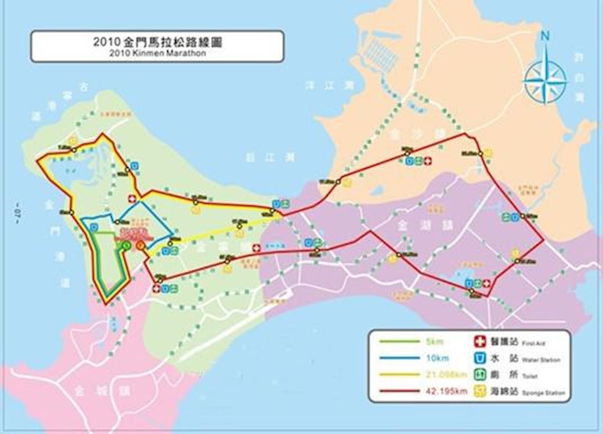 Kinmen Marathon Routenkarte