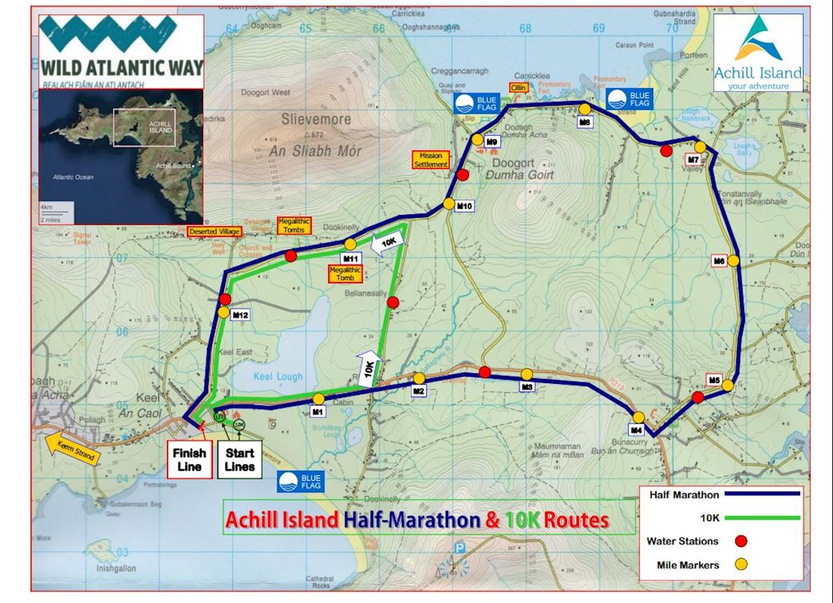 Achill Half Marathon Mappa del percorso