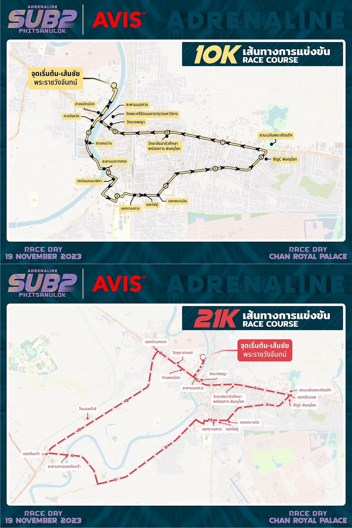 Adrenaline SUB 2 Phitsanulok Route Map