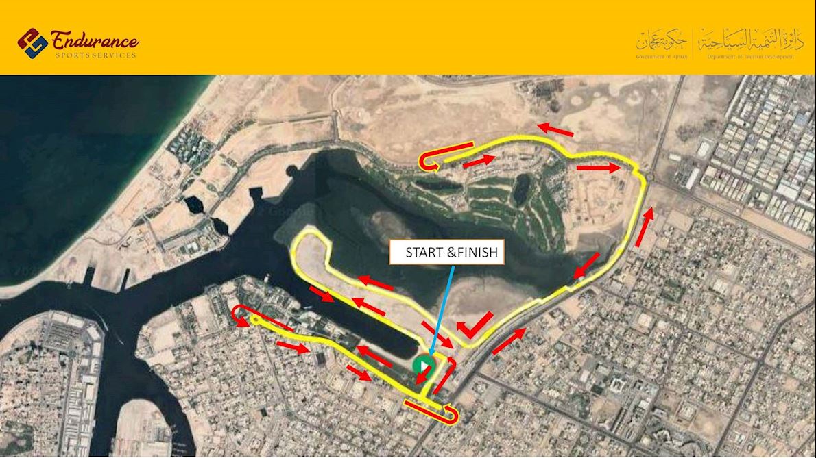 Ajman Half Marathon 路线图