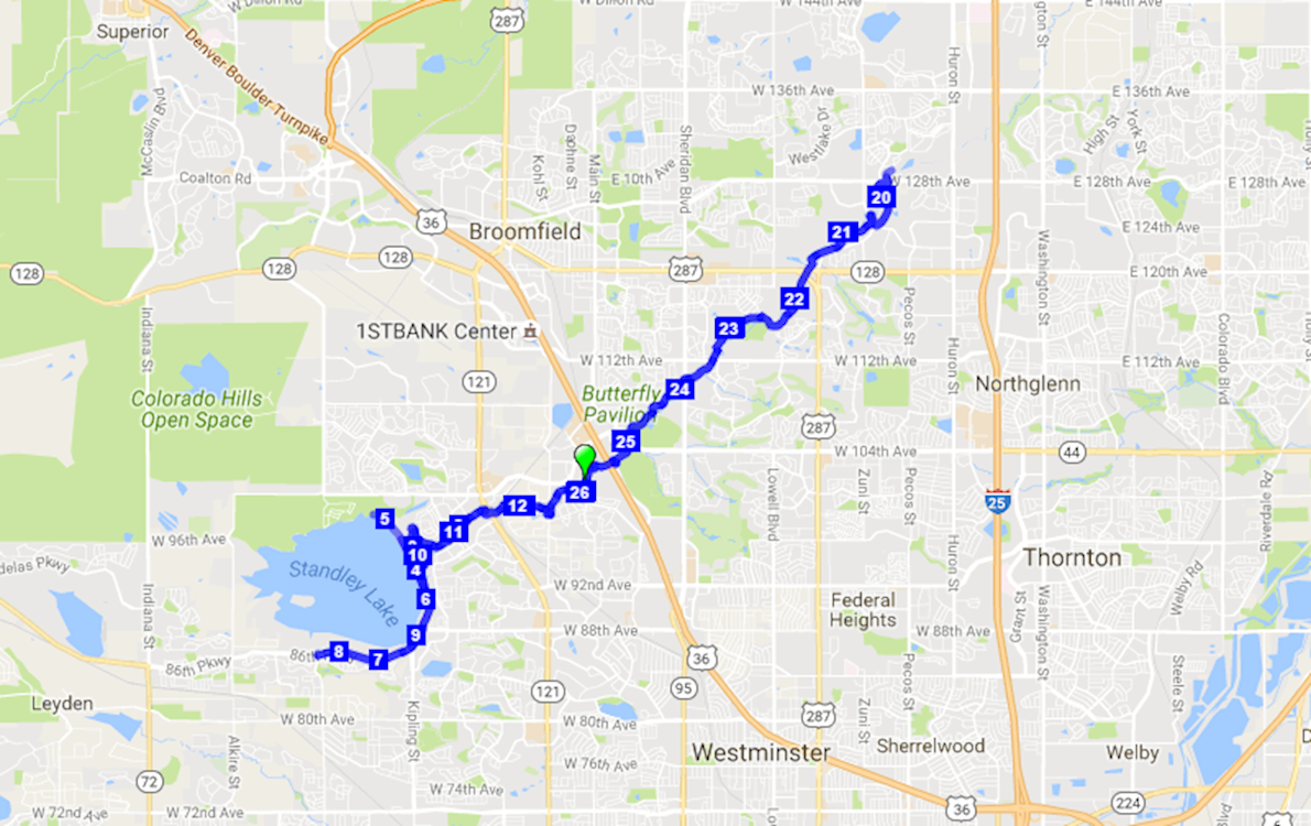 All-Out Beat the Heat 1M, 5K, 10K, Half Marathon & Marathon Mappa del percorso