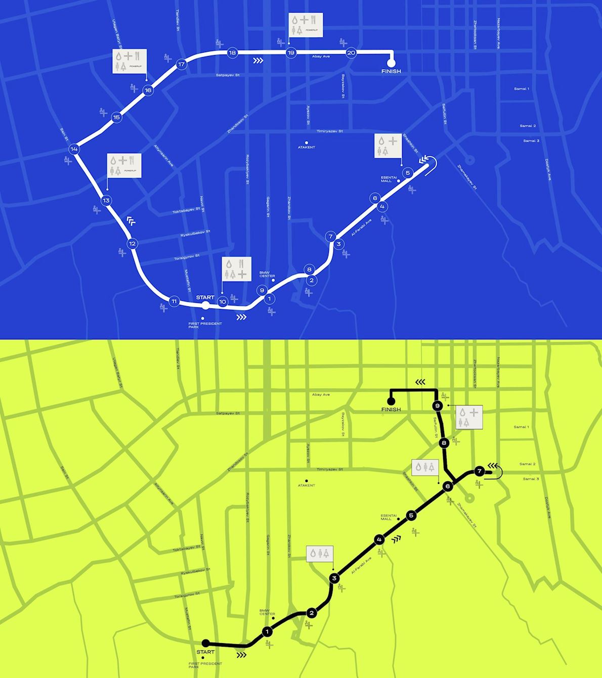 Almaty Half Marathon MAPA DEL RECORRIDO DE