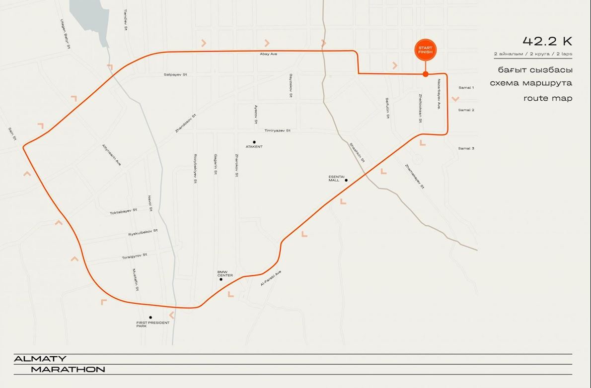 Almaty Marathon Route Map