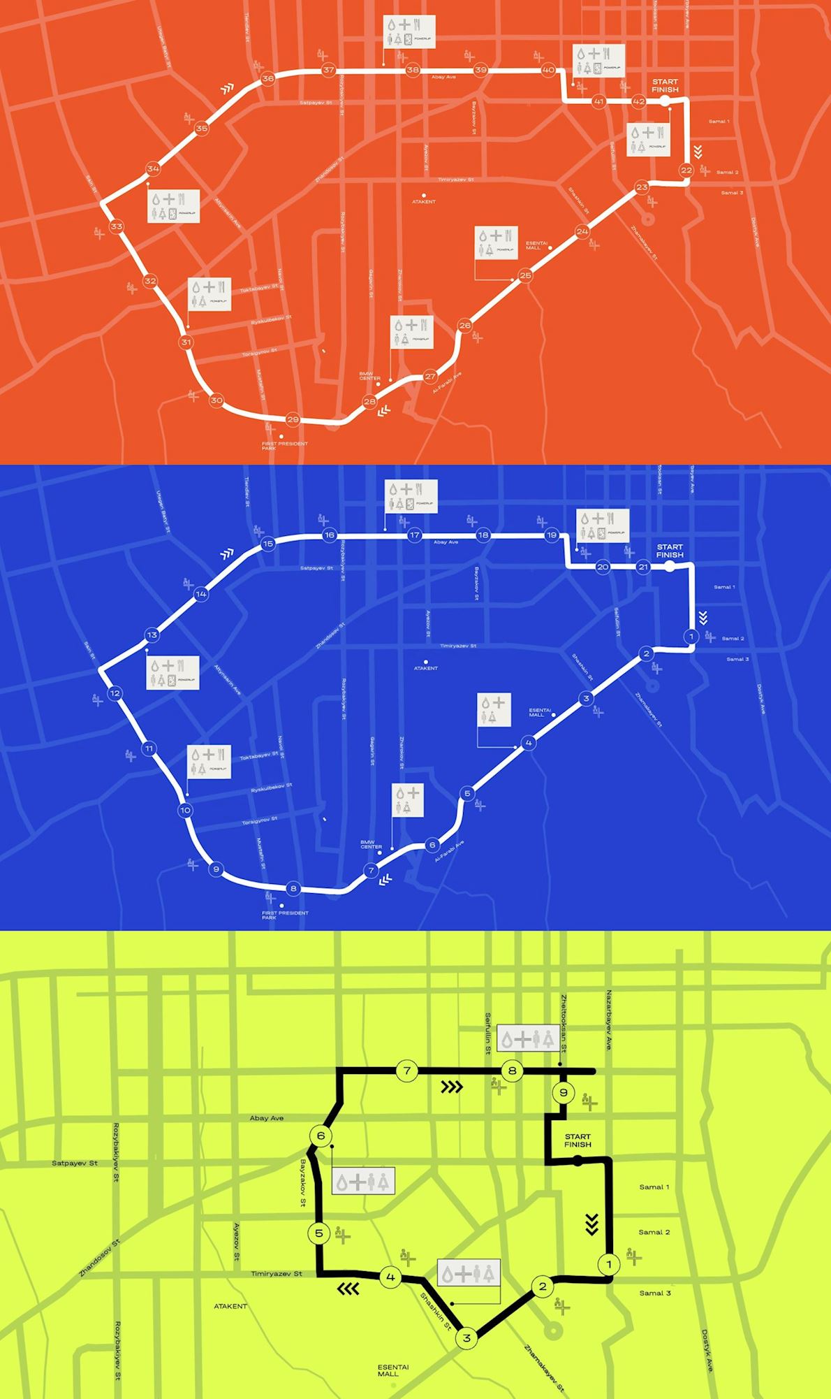 Almaty Marathon MAPA DEL RECORRIDO DE