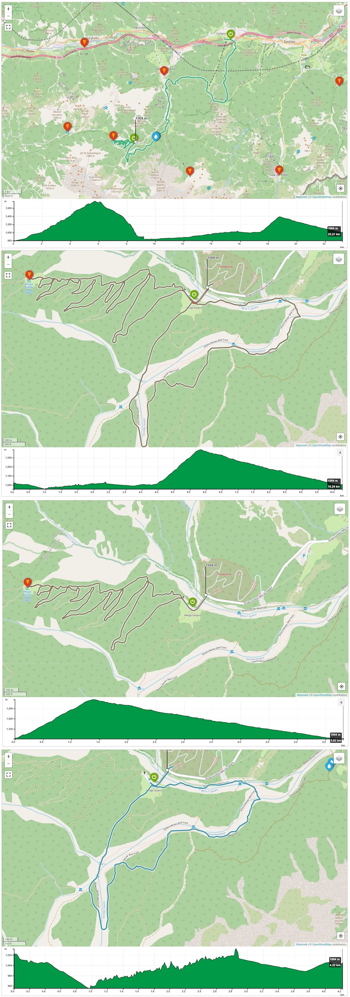 Alpe Adria Winter Ultra Routenkarte