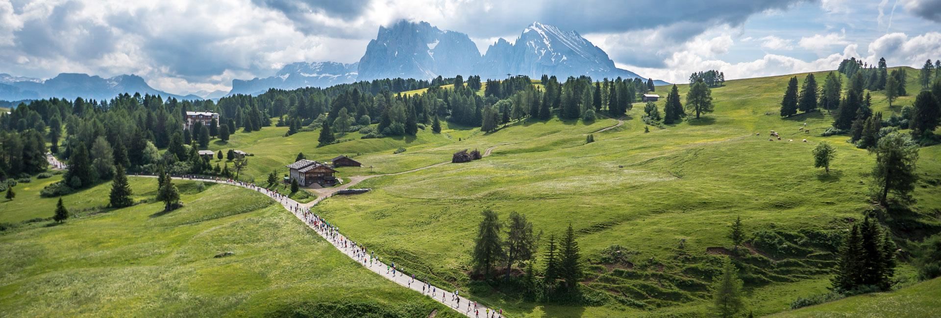 alpe di siusi half marathon in the dolomites