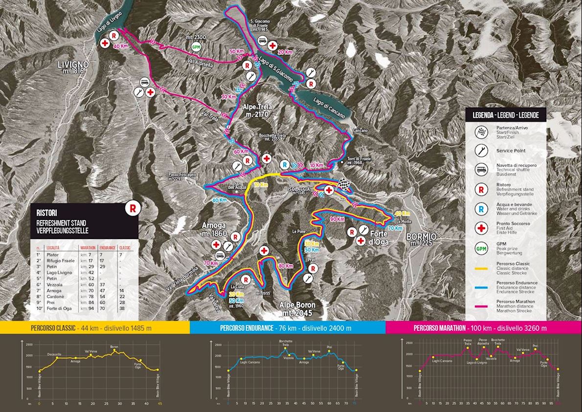 Alta Valtellina Mountain Bike Marathon 路线图