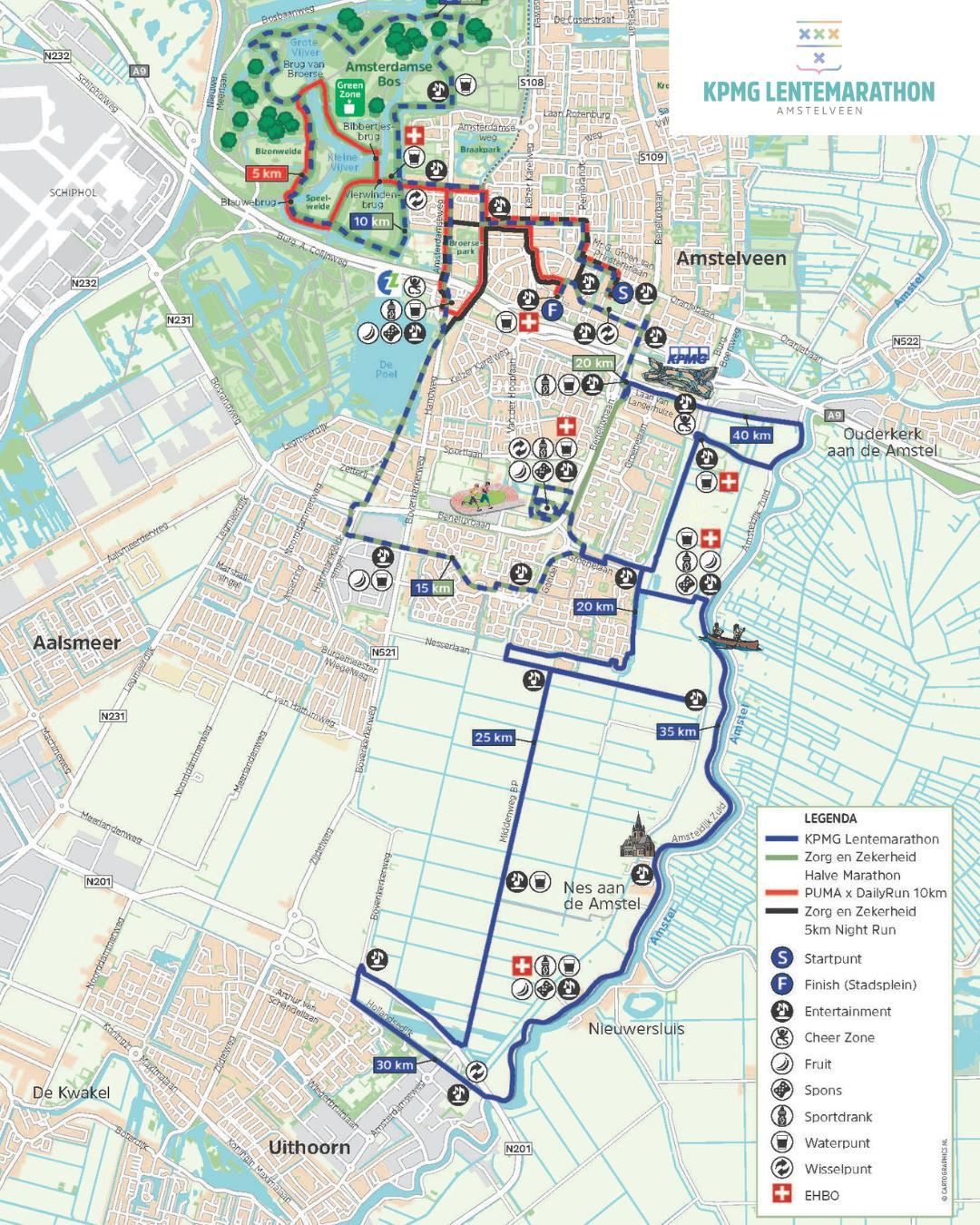 KPMG Lentemarathon Amstelveen ITINERAIRE