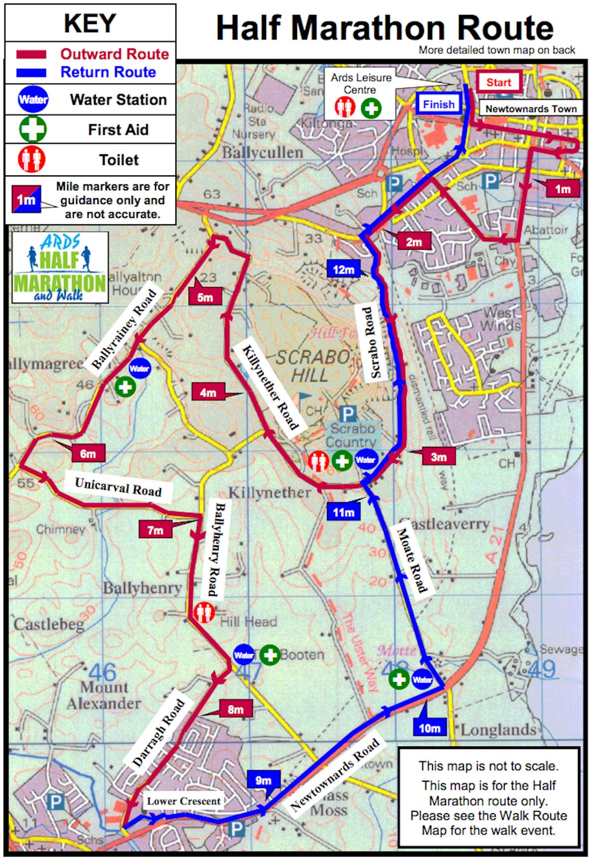 Ards Half Marathon Routenkarte