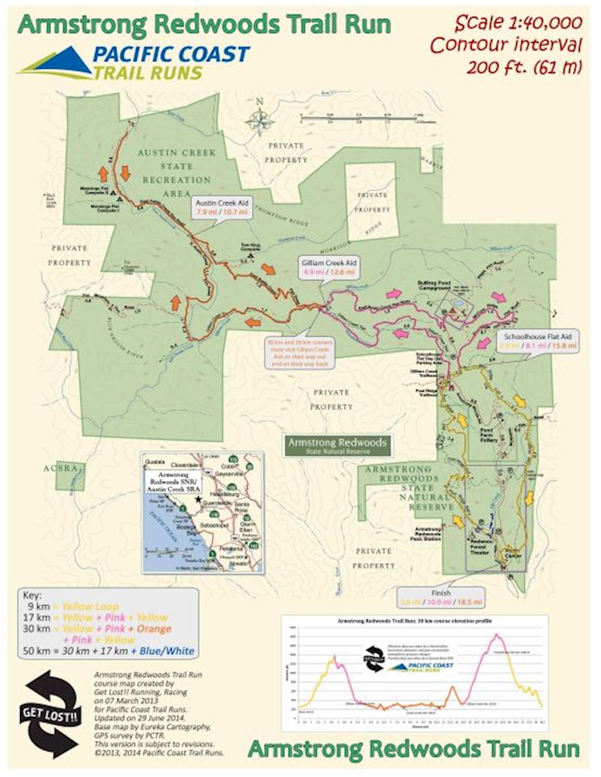 Armstrong Redwoods Route Map
