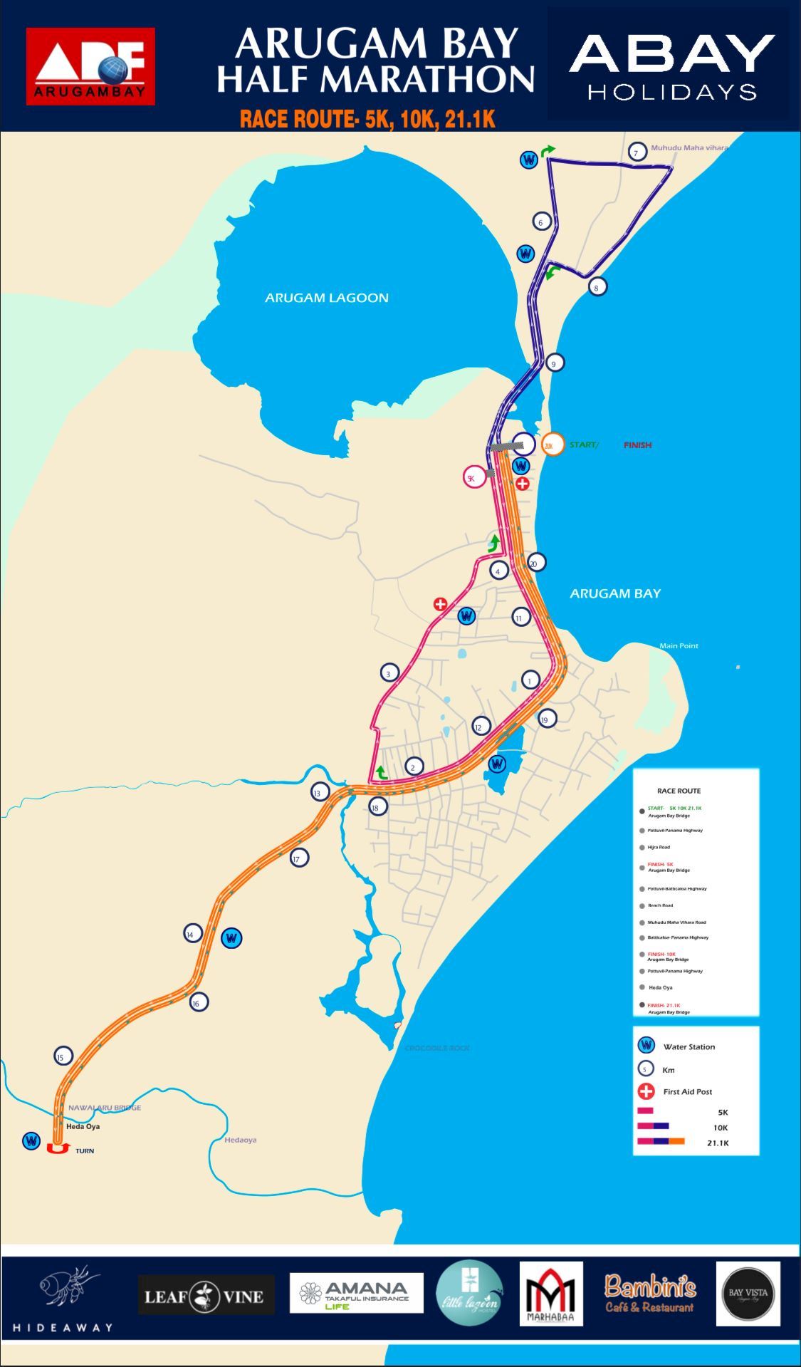 Arugam Bay Half Marathon  路线图