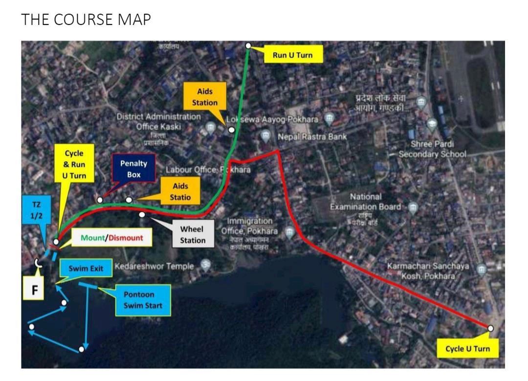 Asia Triathlon Cup and South Asian Championships Mappa del percorso