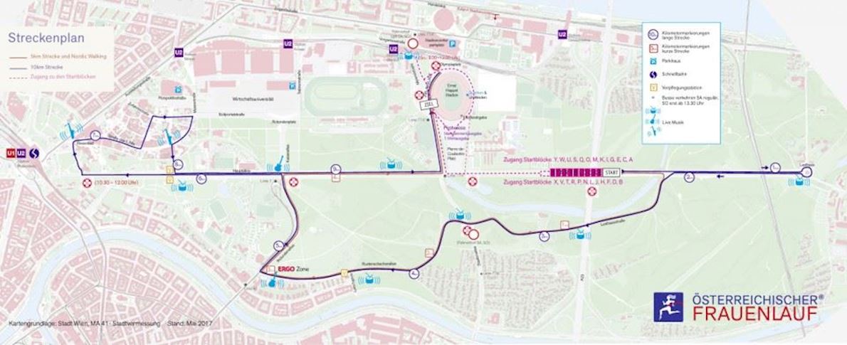 ASICS Austrian Women's Run MAPA DEL RECORRIDO DE