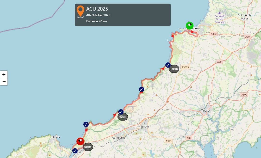 Atlantic Coast Ultra Route Map