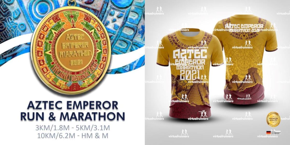 aztec emperor virtual run marathon