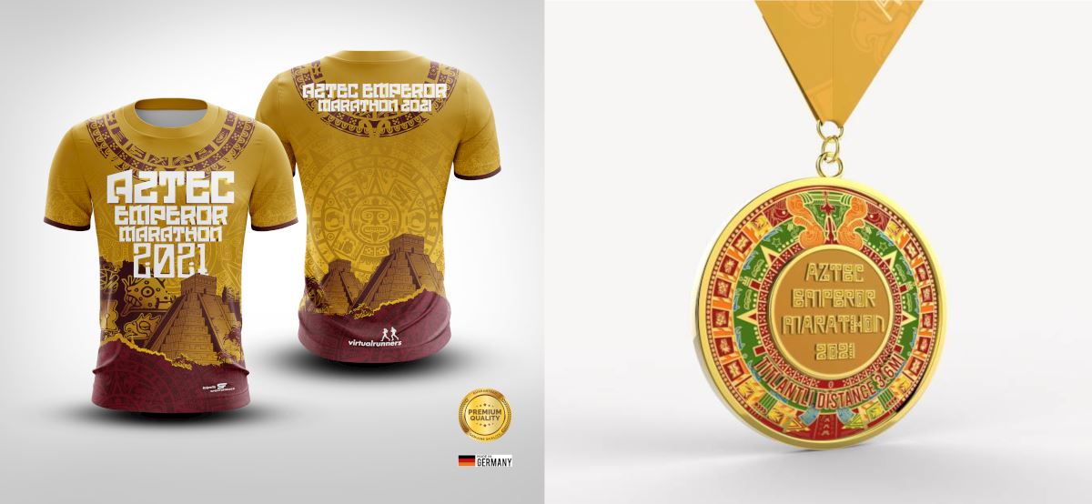 aztec emperor virtual run marathon