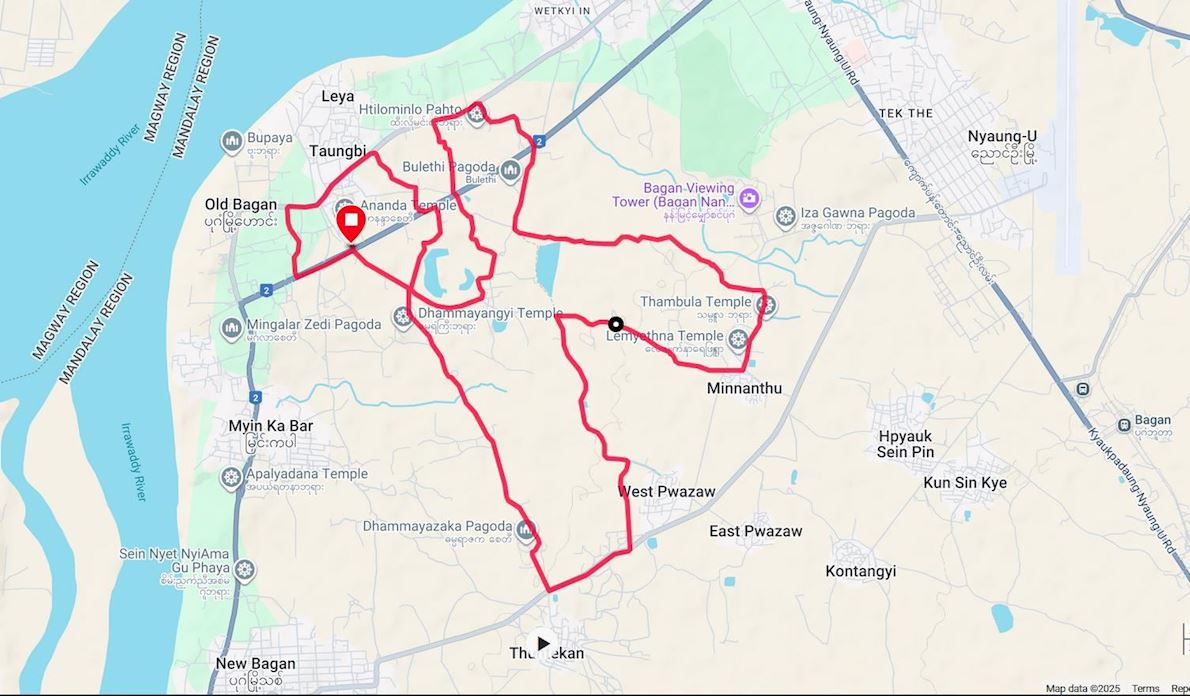 Bagan Marathon ITINERAIRE