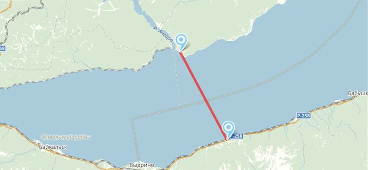 Route Map Baikal Ice Marathon