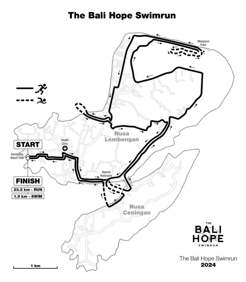 The Bali Hope Swimrun ITINERAIRE