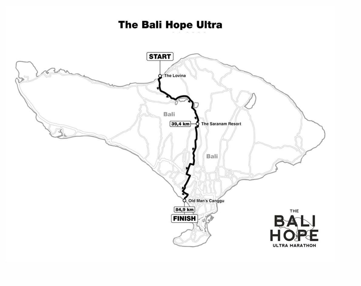 The Bali Hope Ultra Routenkarte