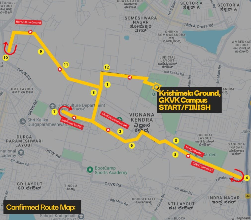 Bangalore Ultra Route Map