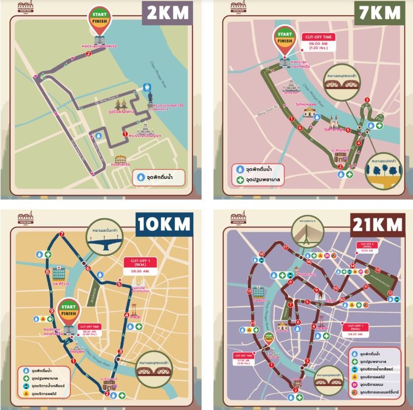 Bangkok Double Bridge Run For Red Cross Route Map