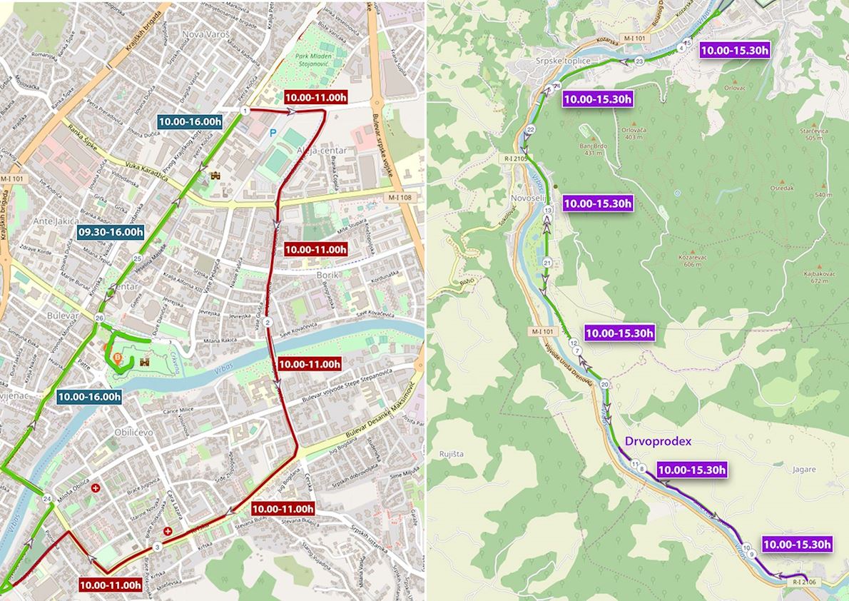 Banja Luka  Marathon 路线图