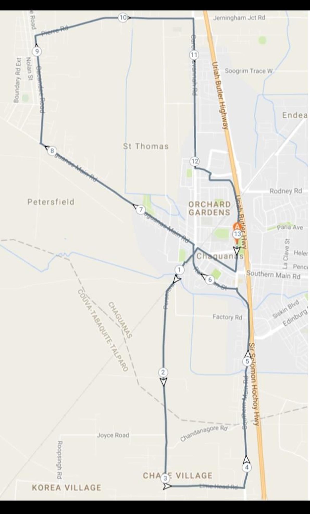 Bankers Insurance Half-Marathon MAPA DEL RECORRIDO DE