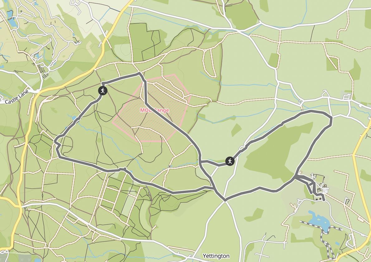Battle of Woodbury Common Mappa del percorso