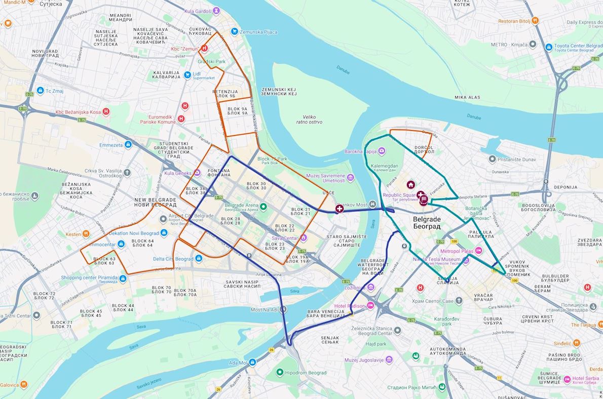 Belgrade Marathon ITINERAIRE