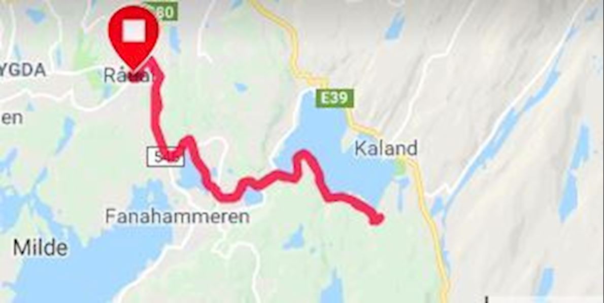 Maratonkarusellen Bergen Skogsmaraton Mappa del percorso