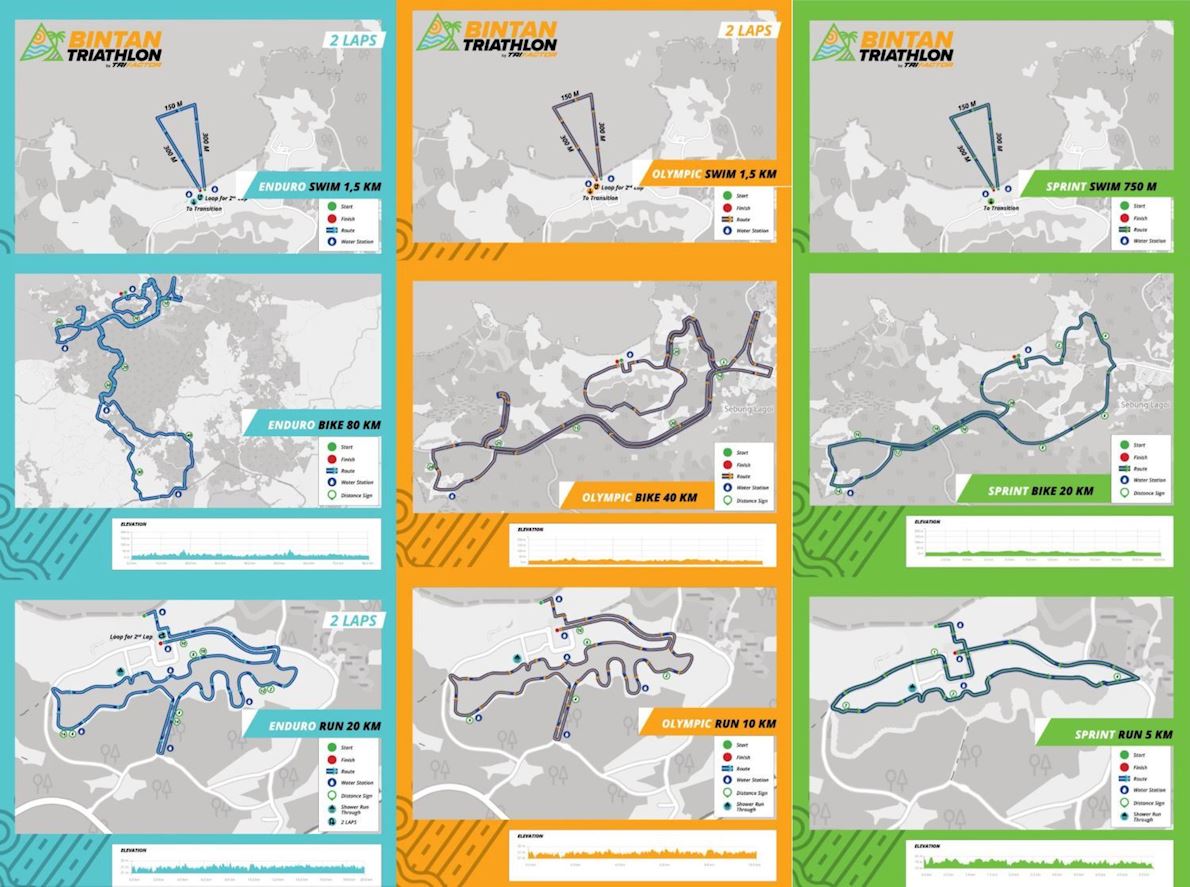 Bintan Triathlon by TriFactor Route Map