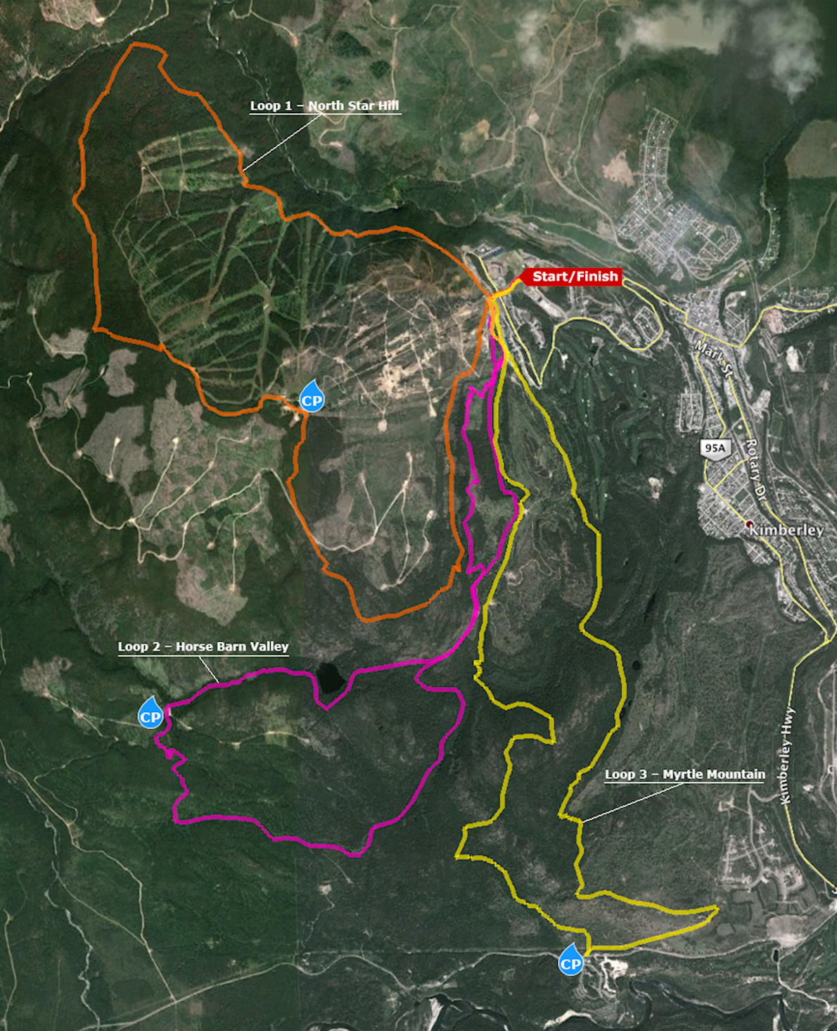 Black Spur Ultra Mappa del percorso