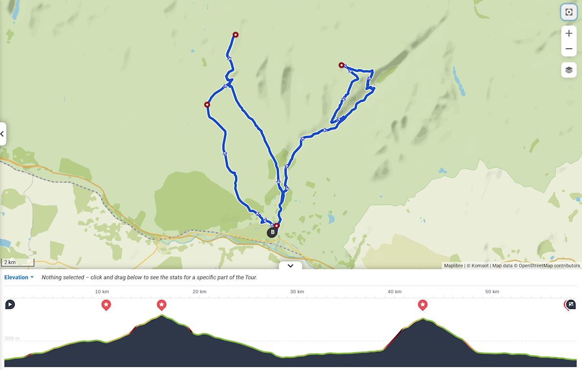 Blair Castle Trail Weekender MAPA DEL RECORRIDO DE