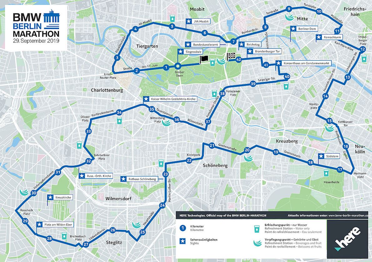 Berlin Marathon Route Map