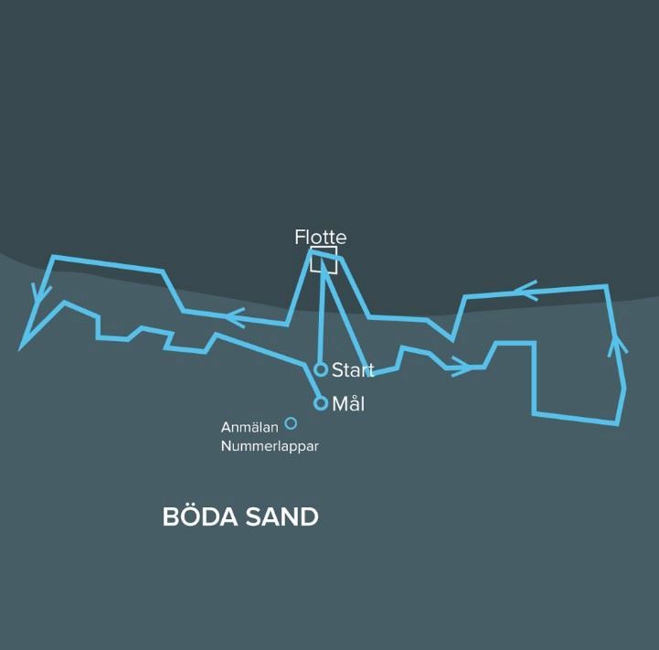 Böda Beachrun Mappa del percorso
