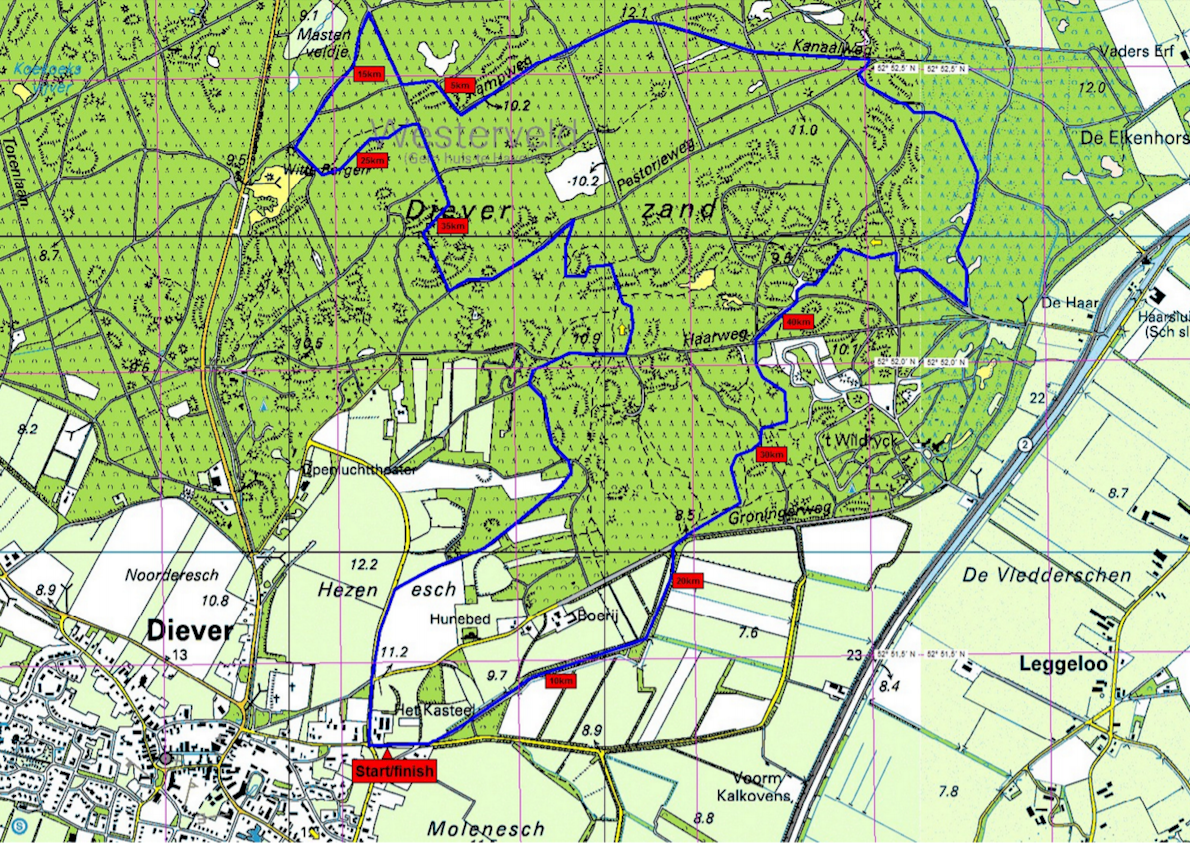 Boscross Mappa del percorso