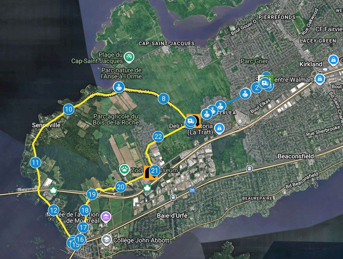 BougeBouge Kirkland Route Map