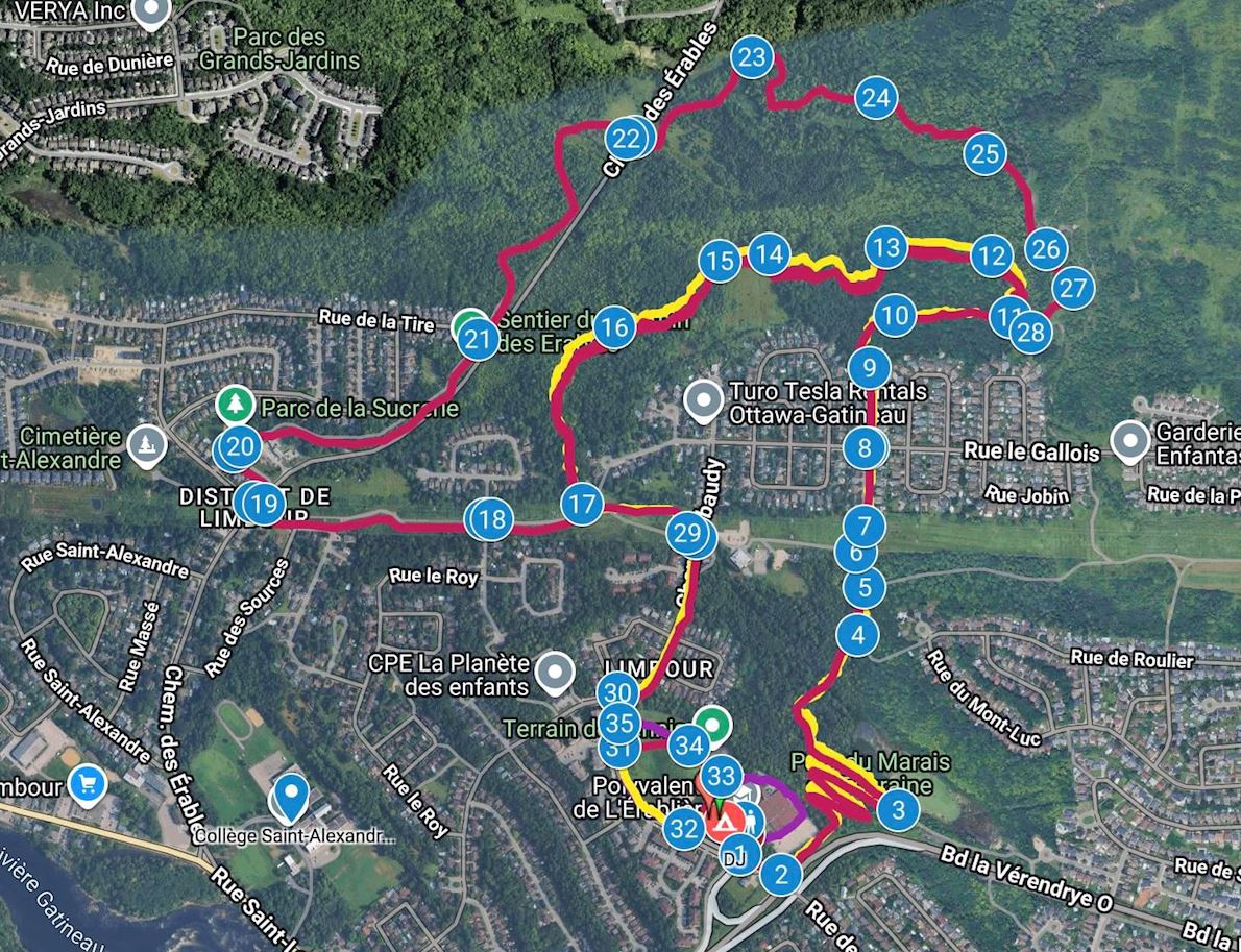 BougeBouge Limbour – The Light Run at Night - Halloween edition Route Map