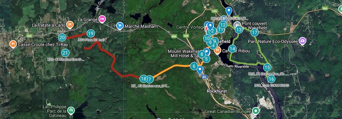 BougeBouge Wakefield Covered Bridge Race Route Map
