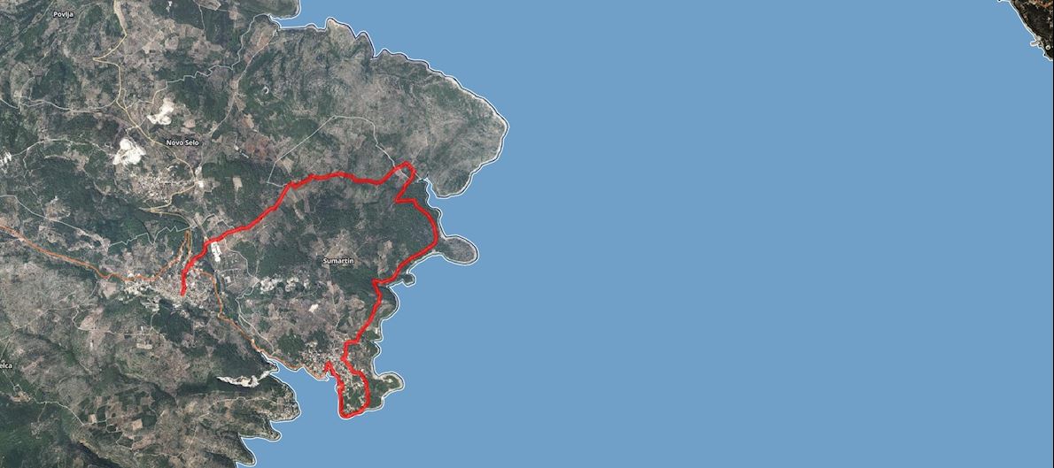 Brač Run Mappa del percorso