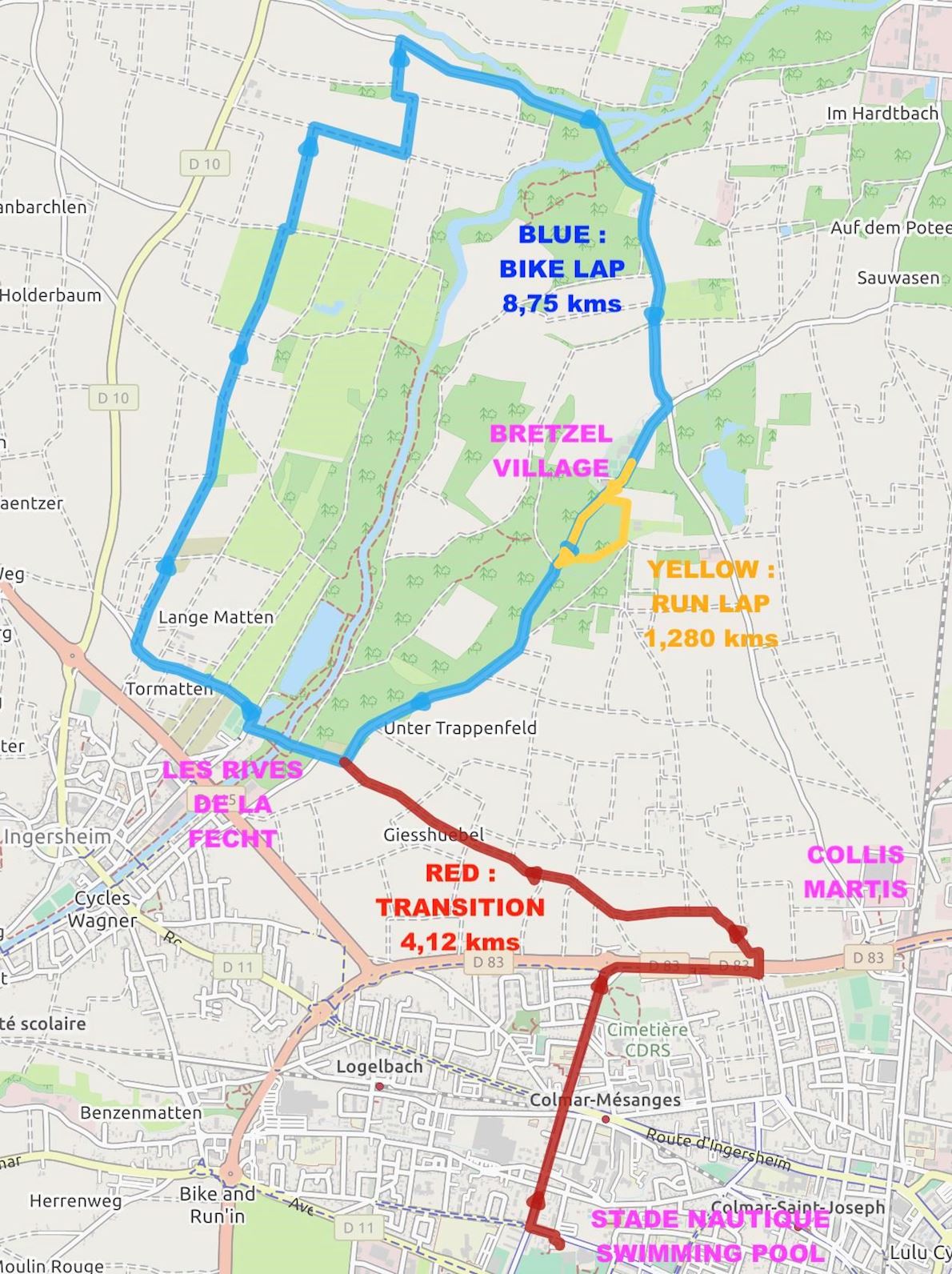 Bretzel Ultra Tri Mappa del percorso