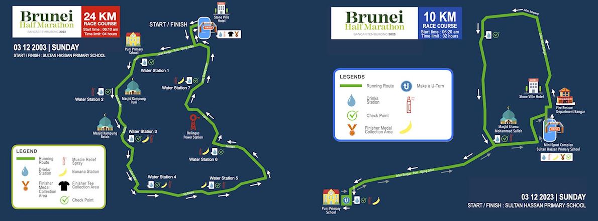 Brunei Half Marathon MAPA DEL RECORRIDO DE