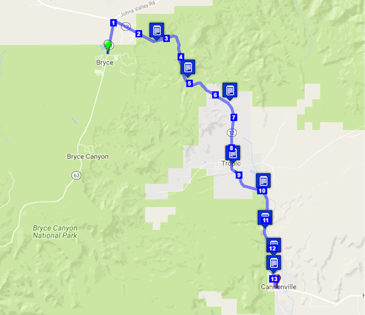 Bryce Canyon Half Marathon ITINERAIRE