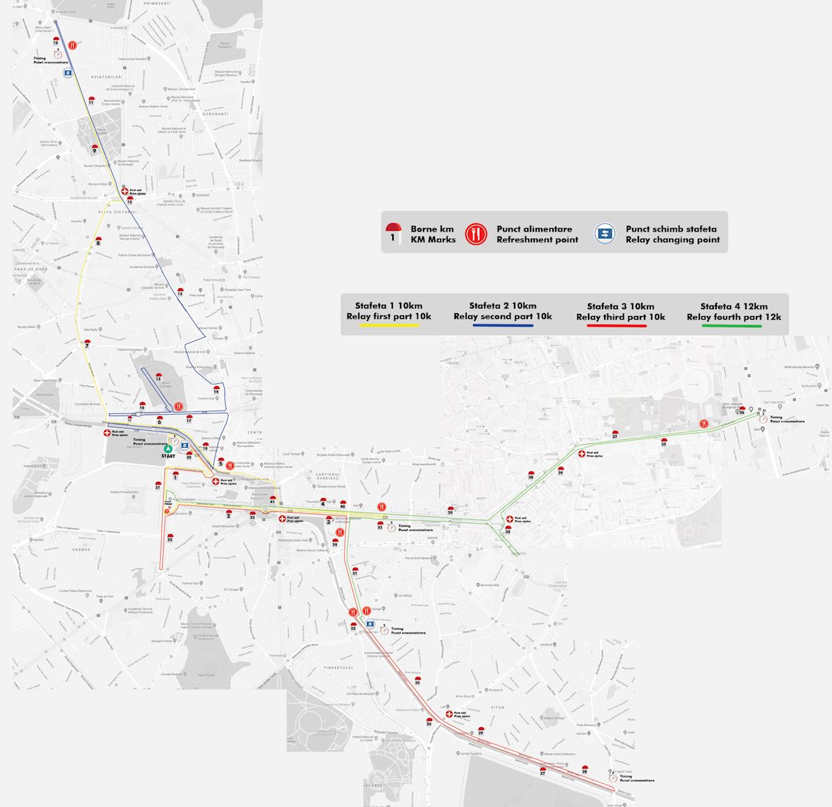 Raiffeisen Bank Bucharest Marathon  Route Map