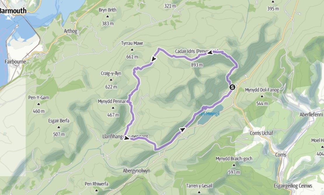 Cadair X Half Marathon Route Map